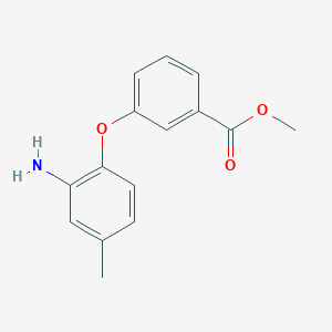 molecular formula C15H15NO3 B1328978 Methyl 3-(2-amino-4-methylphenoxy)benzoate CAS No. 946773-80-4