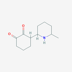 3-(6-Methylpiperidin-2-yl)cyclohexane-1,2-dione