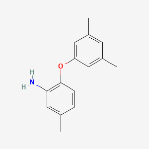 molecular formula C15H17NO B1328981 2-(3,5-Dimethylphenoxy)-5-methylaniline CAS No. 736892-81-2