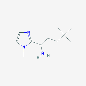 4,4-Dimethyl-1-(1-methyl-1H-imidazol-2-yl)pentan-1-amine