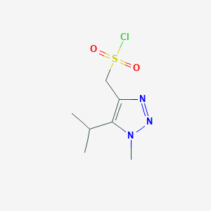 [1-Methyl-5-(propan-2-yl)-1H-1,2,3-triazol-4-yl]methanesulfonyl chloride