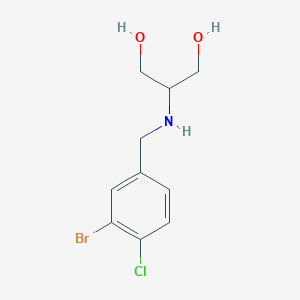 2-{[(3-Bromo-4-chlorophenyl)methyl]amino}propane-1,3-diol