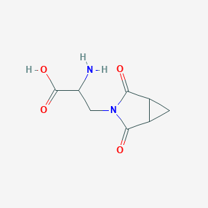 molecular formula C8H10N2O4 B13289878 2-Amino-3-(2,4-dioxo-3-azabicyclo[3.1.0]hexan-3-yl)propanoic acid 