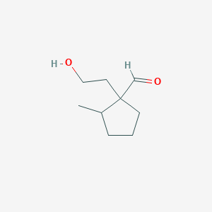 1-(2-Hydroxyethyl)-2-methylcyclopentane-1-carbaldehyde