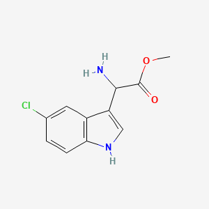 molecular formula C11H11ClN2O2 B13289895 Methyl 2-amino-2-(5-chloro-1H-indol-3-yl)acetate 