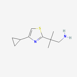 2-(4-Cyclopropyl-1,3-thiazol-2-yl)-2-methylpropan-1-amine