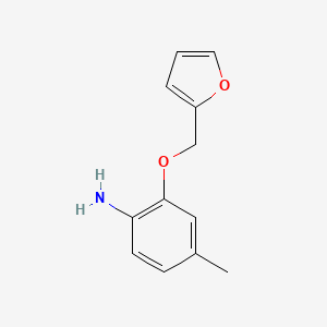 molecular formula C12H13NO2 B1328995 2-(2-Furylmethoxy)-4-methylaniline CAS No. 946774-09-0