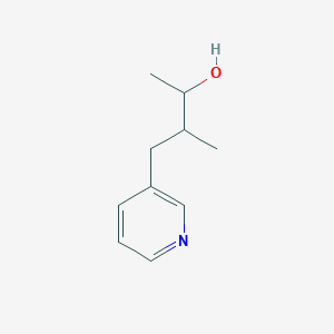 molecular formula C10H15NO B13289973 3-Methyl-4-(pyridin-3-yl)butan-2-ol 