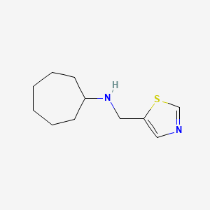 molecular formula C11H18N2S B13290009 n-(Thiazol-5-ylmethyl)cycloheptanamine 