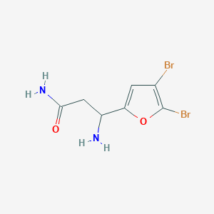 3-Amino-3-(4,5-dibromofuran-2-yl)propanamide