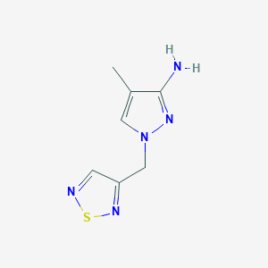 4-Methyl-1-[(1,2,5-thiadiazol-3-yl)methyl]-1H-pyrazol-3-amine