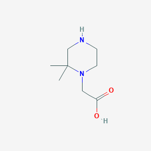 molecular formula C8H16N2O2 B13290030 2-(2,2-Dimethylpiperazin-1-yl)acetic acid 