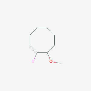 molecular formula C9H17IO B13290078 1-Iodo-2-methoxycyclooctane 