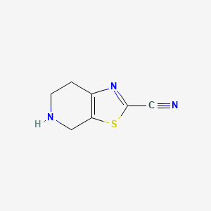 molecular formula C7H7N3S B13290091 4H,5H,6H,7H-[1,3]Thiazolo[5,4-c]pyridine-2-carbonitrile 