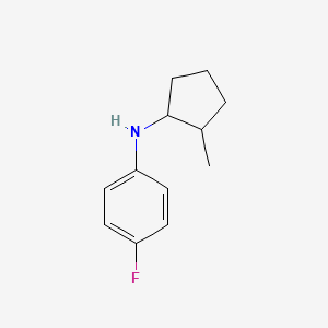 molecular formula C12H16FN B13290093 4-fluoro-N-(2-methylcyclopentyl)aniline 