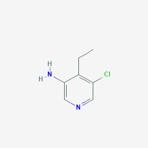 molecular formula C7H9ClN2 B13290094 5-Chloro-4-ethylpyridin-3-amine 