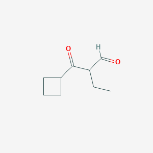 molecular formula C9H14O2 B13290099 2-Cyclobutanecarbonylbutanal 