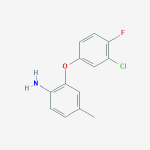 molecular formula C13H11ClFNO B1329010 2-(3-Chloro-4-fluorophenoxy)-4-methylaniline CAS No. 946774-33-0