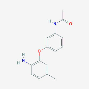 molecular formula C15H16N2O2 B1329011 N-[3-(2-Amino-5-methylphenoxy)phenyl]acetamide CAS No. 946728-95-6