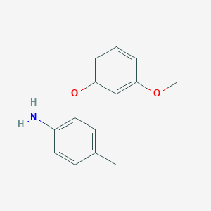 molecular formula C14H15NO2 B1329013 2-(3-Methoxyphenoxy)-4-methylaniline CAS No. 946774-37-4