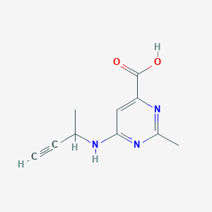 6-[(But-3-yn-2-yl)amino]-2-methylpyrimidine-4-carboxylic acid