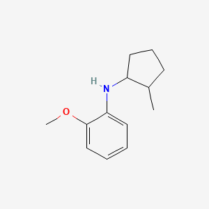 molecular formula C13H19NO B13290188 2-methoxy-N-(2-methylcyclopentyl)aniline 