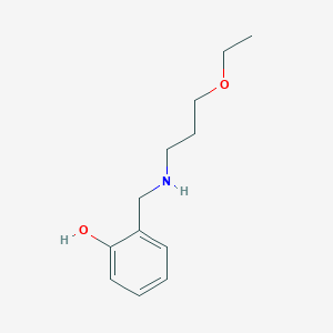 molecular formula C12H19NO2 B13290206 2-{[(3-Ethoxypropyl)amino]methyl}phenol 