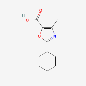 molecular formula C11H15NO3 B13290220 2-Cyclohexyl-4-methyl-1,3-oxazole-5-carboxylic acid 