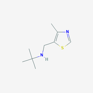 molecular formula C9H16N2S B13290240 Tert-butyl[(4-methyl-1,3-thiazol-5-yl)methyl]amine 