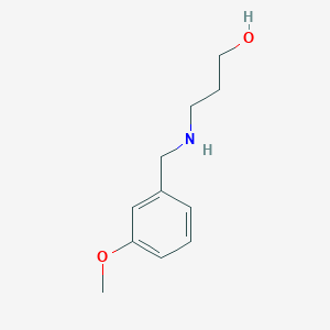 molecular formula C11H17NO2 B13290253 3-{[(3-Methoxyphenyl)methyl]amino}propan-1-ol 