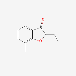 molecular formula C11H12O2 B13290259 2-Ethyl-7-methyl-2,3-dihydro-1-benzofuran-3-one 