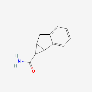 molecular formula C11H11NO B13290272 1H,1AH,6H,6aH-cyclopropa[a]inden-1-ylmethanamine 