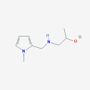 molecular formula C9H16N2O B13290273 1-{[(1-methyl-1H-pyrrol-2-yl)methyl]amino}propan-2-ol 