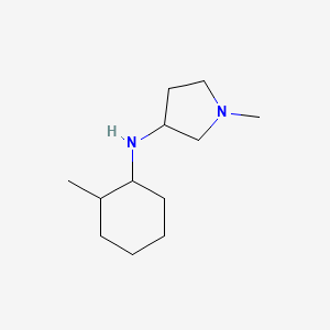 molecular formula C12H24N2 B13290286 1-methyl-N-(2-methylcyclohexyl)pyrrolidin-3-amine 