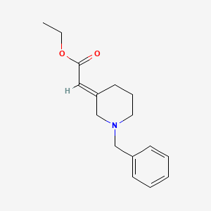 molecular formula C16H21NO2 B13290357 Ethyl 2-(1-benzylpiperidin-3-ylidene)acetate 