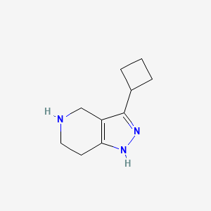 molecular formula C10H15N3 B13290368 3-cyclobutyl-4,5,6,7-tetrahydro-1H-pyrazolo[4,3-c]pyridine 