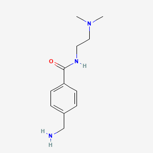 molecular formula C12H19N3O B13290375 4-(Aminomethyl)-N-[2-(dimethylamino)ethyl]benzamide 