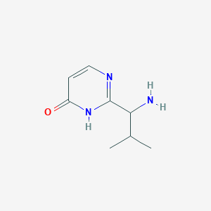 molecular formula C8H13N3O B13290391 2-(1-Amino-2-methylpropyl)-3,4-dihydropyrimidin-4-one 