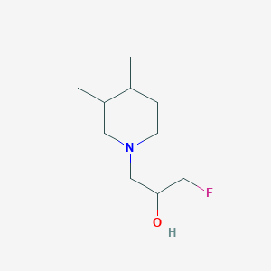 molecular formula C10H20FNO B13290403 1-(3,4-Dimethylpiperidin-1-yl)-3-fluoropropan-2-ol 