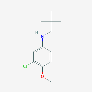 molecular formula C12H18ClNO B13290404 3-chloro-N-(2,2-dimethylpropyl)-4-methoxyaniline 