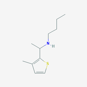 molecular formula C11H19NS B13290435 Butyl[1-(3-methylthiophen-2-yl)ethyl]amine 