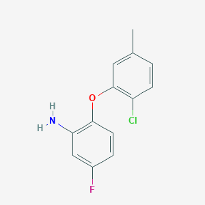 molecular formula C13H11ClFNO B1329044 2-(2-Chloro-5-methylphenoxy)-5-fluorophenylamine CAS No. 946729-37-9