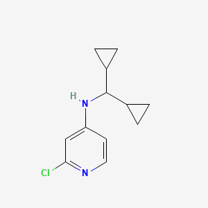 molecular formula C12H15ClN2 B13290442 2-chloro-N-(dicyclopropylmethyl)pyridin-4-amine 