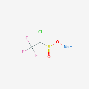 molecular formula C2HClF3NaO2S B13290488 Sodium 1-chloro-2,2,2-trifluoroethane-1-sulfinate 