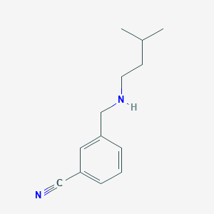 3-{[(3-Methylbutyl)amino]methyl}benzonitrile