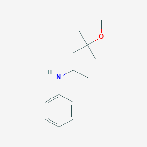 molecular formula C13H21NO B13290522 N-(4-methoxy-4-methylpentan-2-yl)aniline 