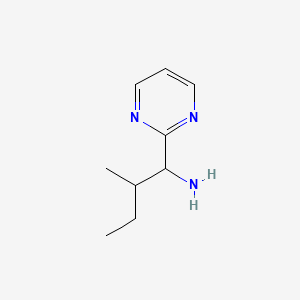 molecular formula C9H15N3 B13290523 2-Methyl-1-(pyrimidin-2-YL)butan-1-amine 