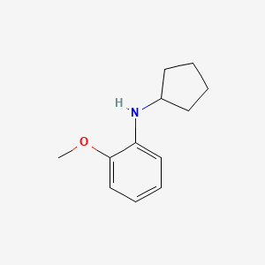 molecular formula C12H17NO B13290529 N-cyclopentyl-2-methoxyaniline 