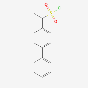 1-(4-Phenylphenyl)ethane-1-sulfonyl chloride