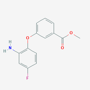 molecular formula C14H12FNO3 B1329056 3-(2-氨基-4-氟苯氧基)苯甲酸甲酯 CAS No. 640767-70-0